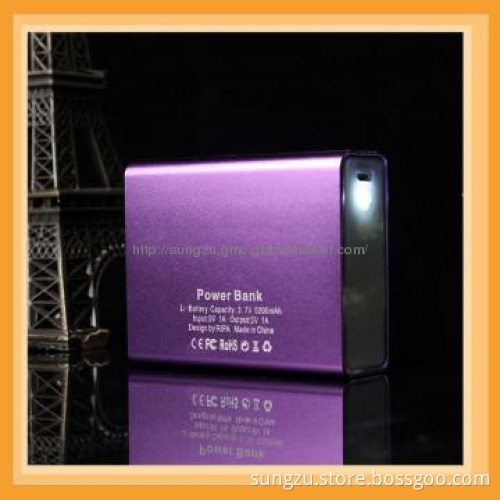 External battery power bank with one led flashlight
